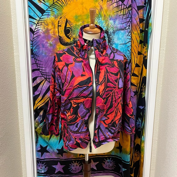 🌈 Lovely vibrant Vintage floral jacket - Picture 2 of 11